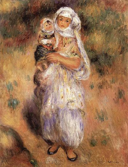 Pierre-Auguste Renoir Algerierin mit Kind Norge oil painting art